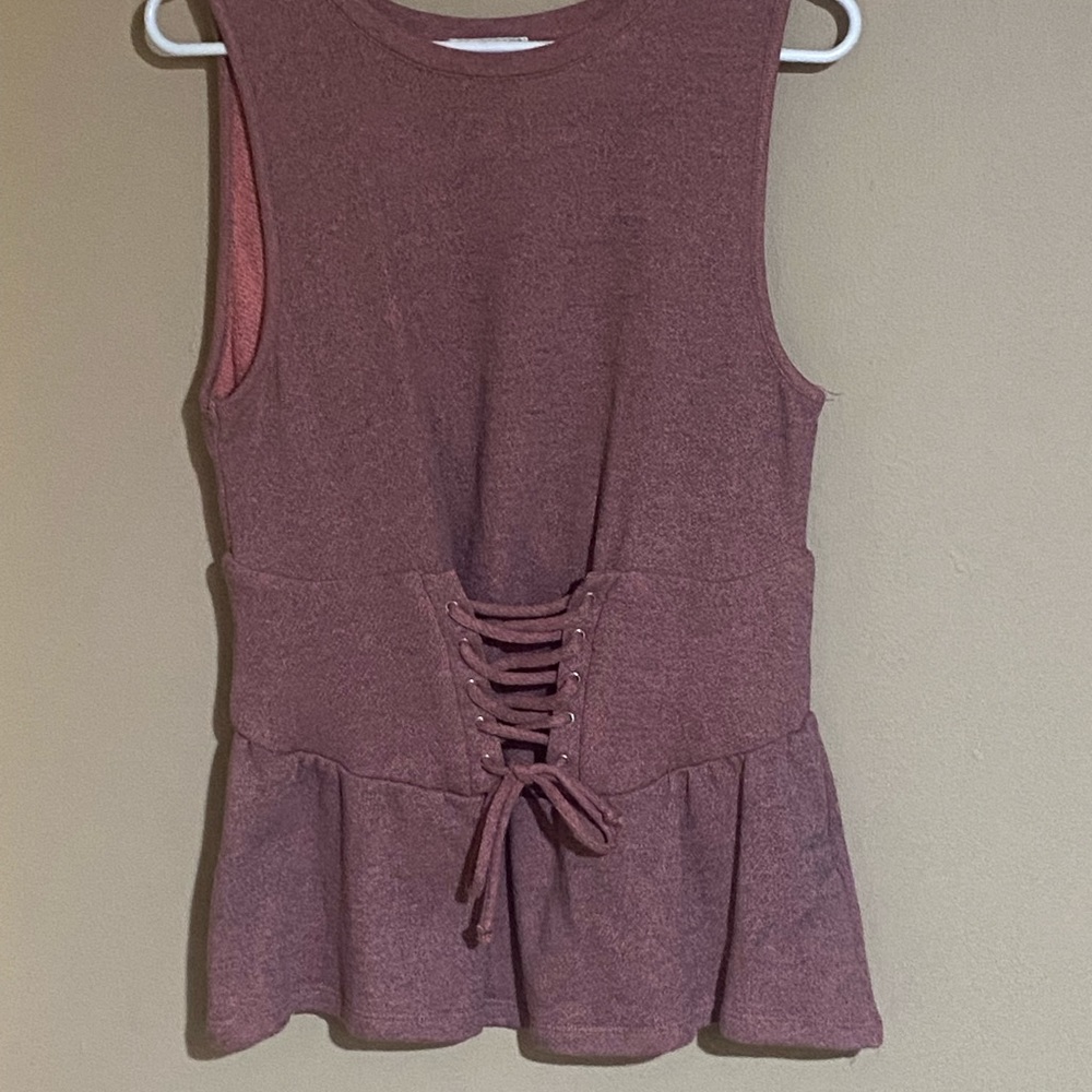 Sleeveless corset tie top